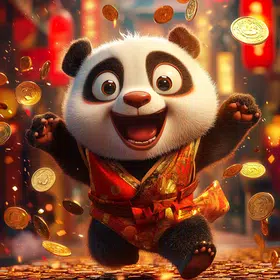gấu trúc chạy