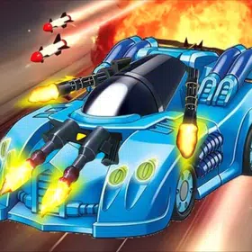 Car shooting game with guns